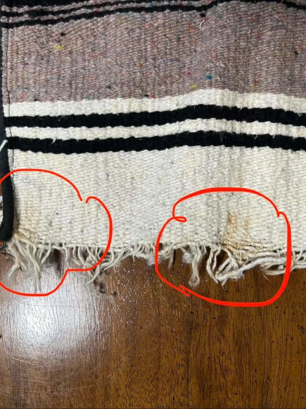 Vintage Kids Mexican Serape Blanket Vest Fringed Open Front